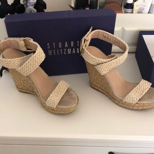 Stuart Weitzman tan wedges